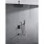Douche de plafond avec douchette et tête de 16 po - Nickel brossé, acier inoxydable, buse autonettoyante qui préserve un conduit d'eau lisse, douche naturelle, conforme aux normes American Standard