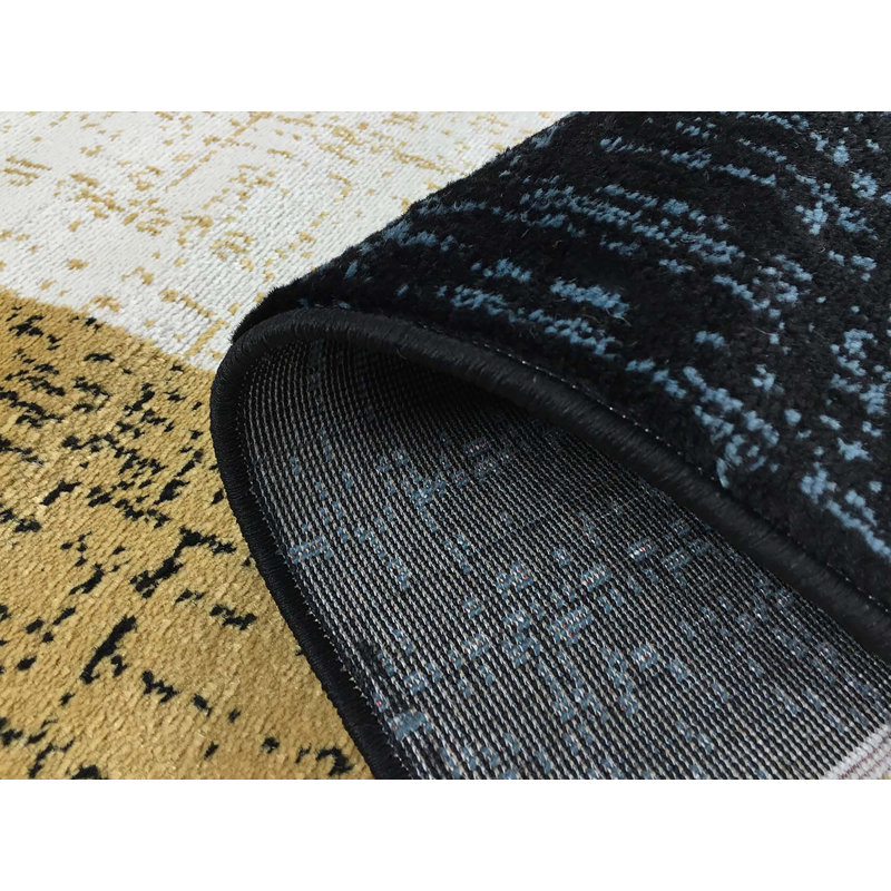Tapis à motif géométrique carré 5 pi x 7 pi