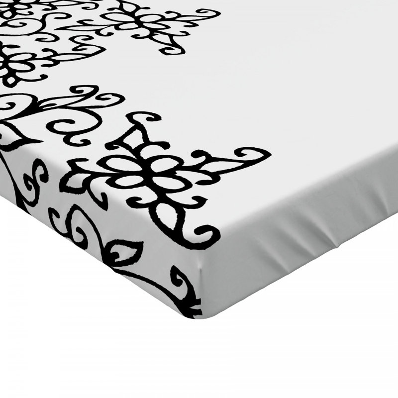 Microfiber Floral Fitted Sheet, Full Fitted Sheet