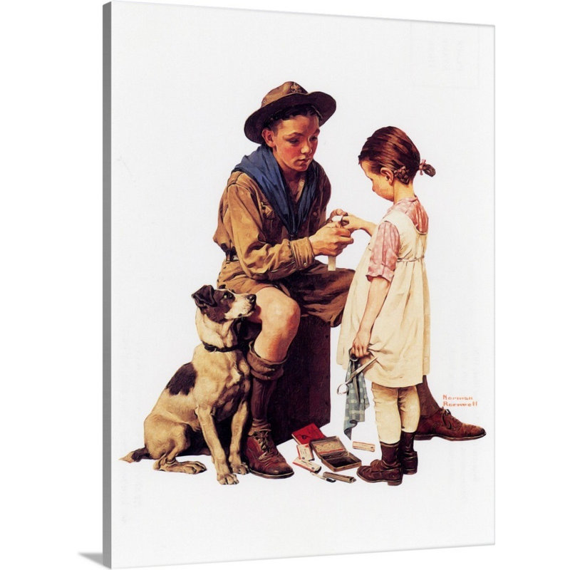 «Scout Bandage Girls Finger», art mural sur toile, H 24 po x l 18 po x P 1,25 po, Toile tendue