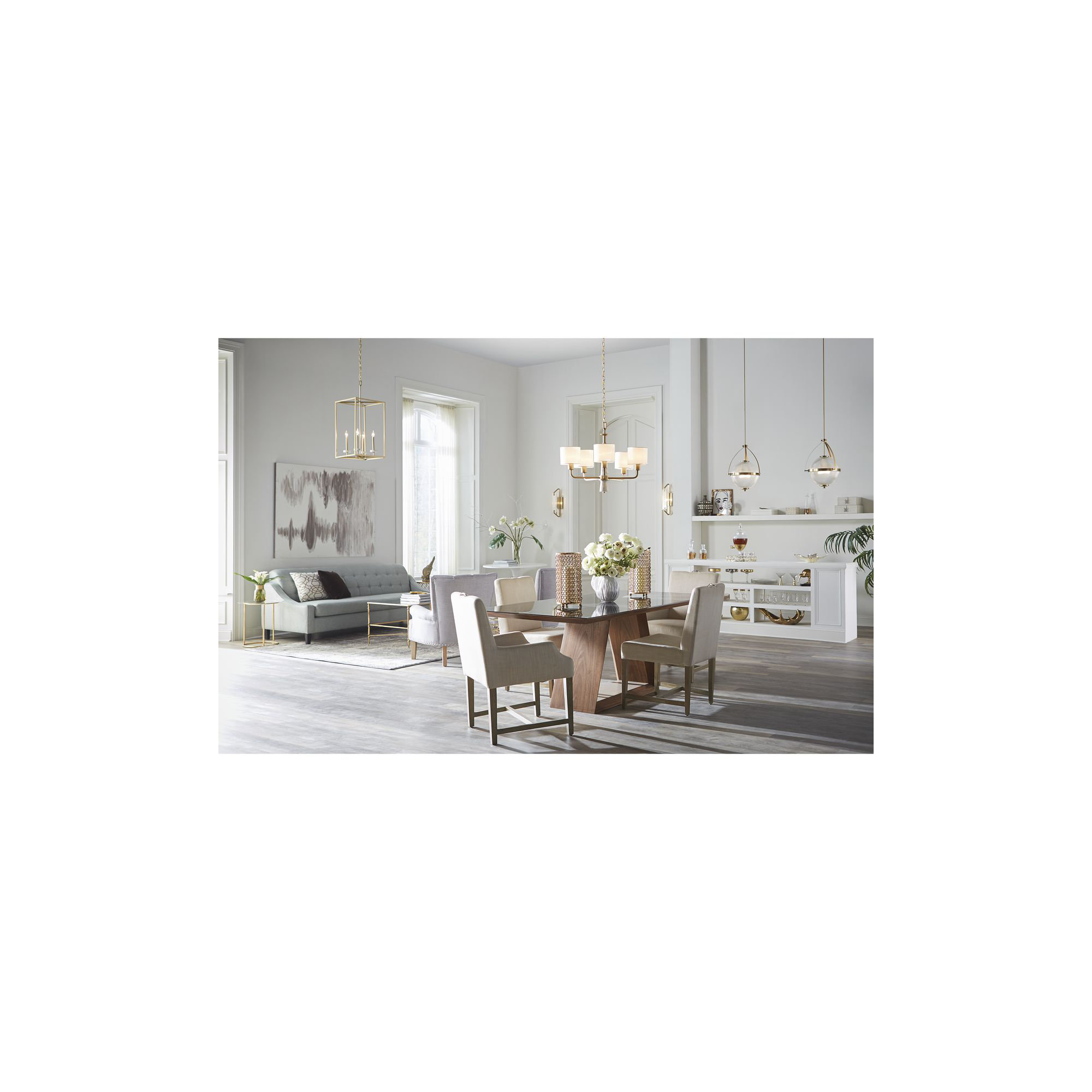 Perth 5 - Light Metal Dimmable Chandelier