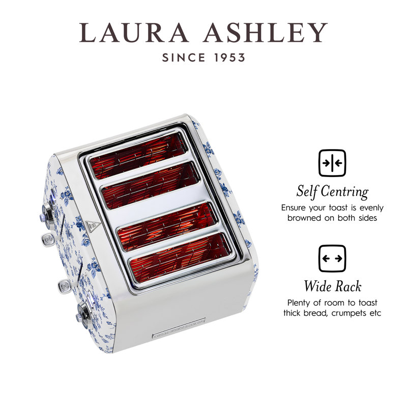 Grille-pain 4 tranches VQ Laura Ashley, Rose porcelaine
