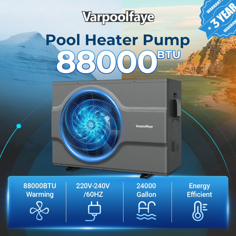 Varpoolfaye 88000btu Pool Heater Pump