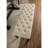 Classic Ivory 1PC BENCH Button Tufted Linen Like Fabric Solid Wood Chair Upholstered Seat Breakfast Rustic Dining Room Furniture