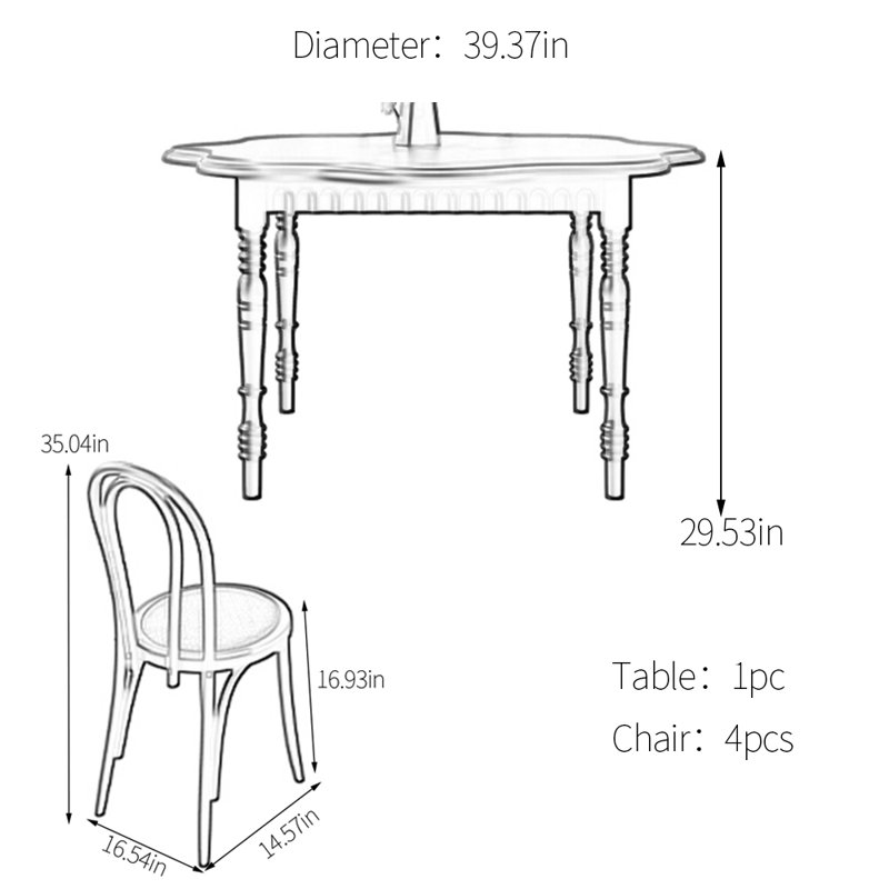 Colleene, 29.53"H x 39.37"L x 39.37"W
