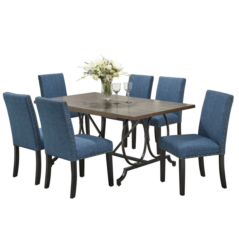 Ensemble repas pour 6 personnes Ruggerio, Bleu
