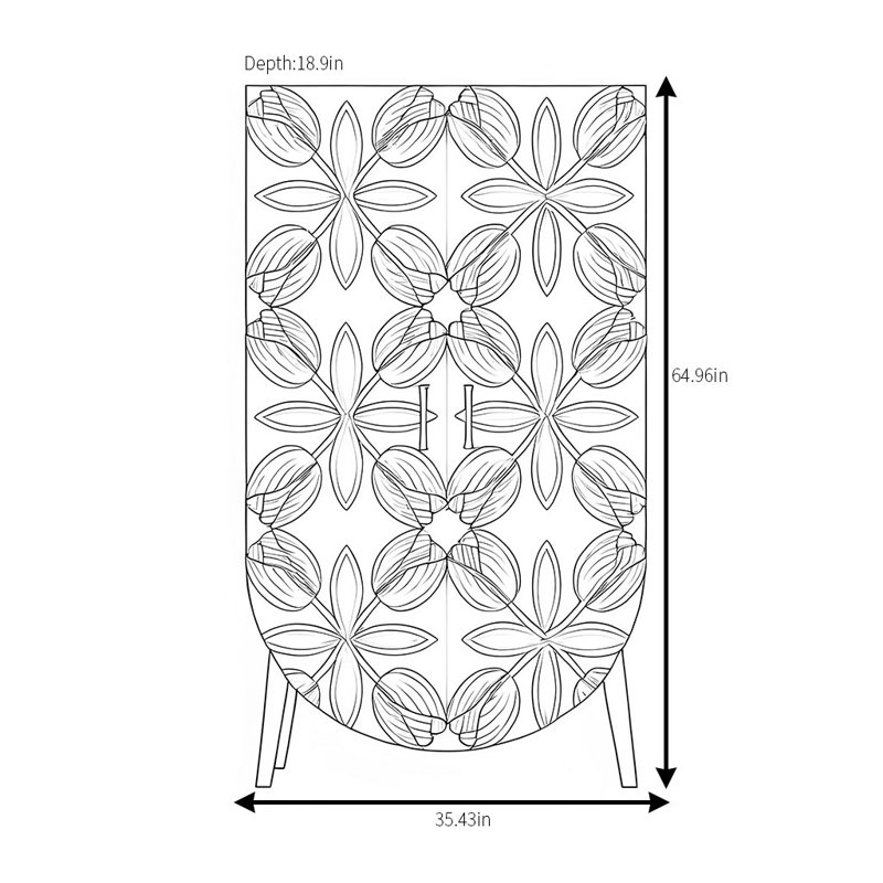Armoire rétro à persiennes, Blanc