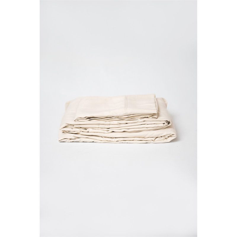 Ensemble de draps 5 pièces Omne Sleep, Ensemble de draps divisés très grand lit avec 2 , Crème
