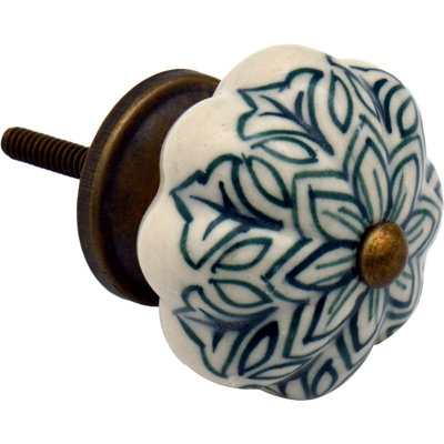 Nicola Spring - Floral Ceramic Cabinet Knob