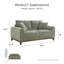 Causeuse en chenille avec coussins Cherelle-120234889