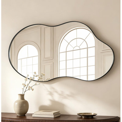 Asymmetrical Metal Framed Wall Accent Mirror