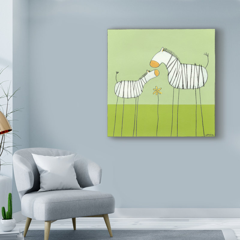 « collant pieds zèbre ii », art sur toile, H 14 po x l 14 po x P 2 po