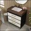Meuble-lavabo autoportant moderne avec lavabo vasque en céramique et plateau en pierre frittée durable pour des salles de bain élégantes et fonctionnelles-1415978382-1415978381
