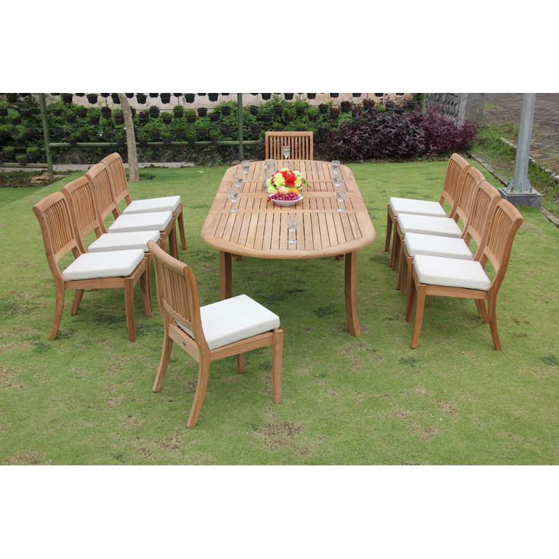 Masten dining set, H 31 po x l 42 po x L 117 po, 10