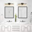 4- Applique murale, cristal transparent, noir mat + doré, salle de bain et vestiaire, design rétro, applique de style rétro écoénergétique avec 4 lumières, abat-jour, comptoir de meuble-lavabo, installation facile