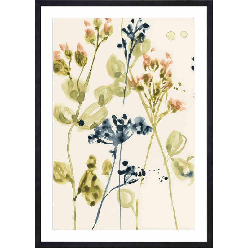 Blush Buds II by Jennifer Goldberger, Black, 18"H x 12"W