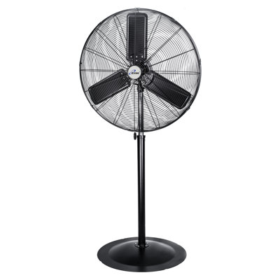 iLIVING ILG8P31-93 30" Commercial Pedestal Oscillating Fan - Shop, Garage, Warehouse - 120V, 1.8A , 8400 CFM