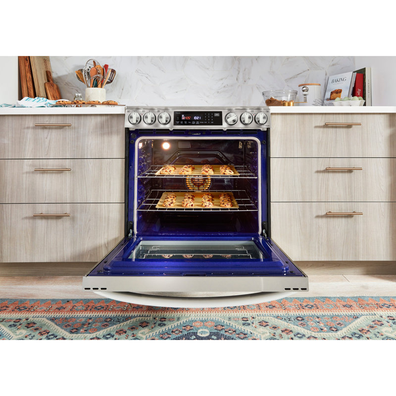 LG Smart Wi-Fi Enabled ProBake Convection® InstaView® Electric Slide-In Range with Air Fry, 6.3 cu. ft.