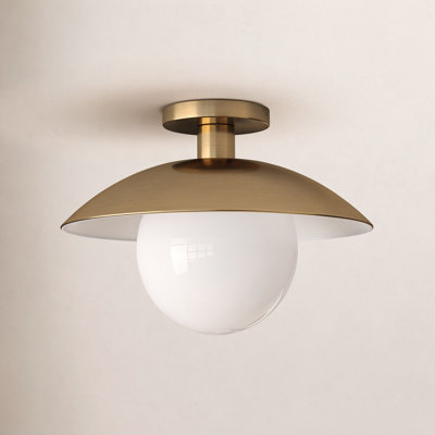 Robin Glass Semi Flush Mount