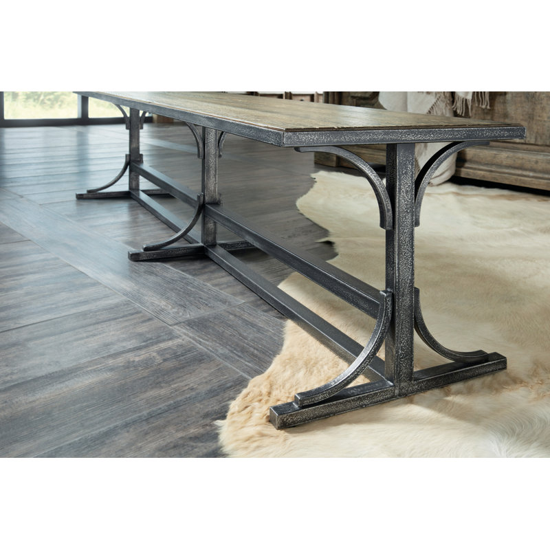 LaGrange Traditional Black/Brown Oak Veneer Bed Bench with Storage