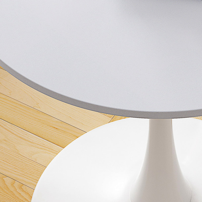 Chloey Round Conference Table Table Mid-century Dining Table Pedestal Dining Table End Table Leisure Coffee Table, White