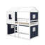 Lit double superposé en bois avec tente-340415298-340415297