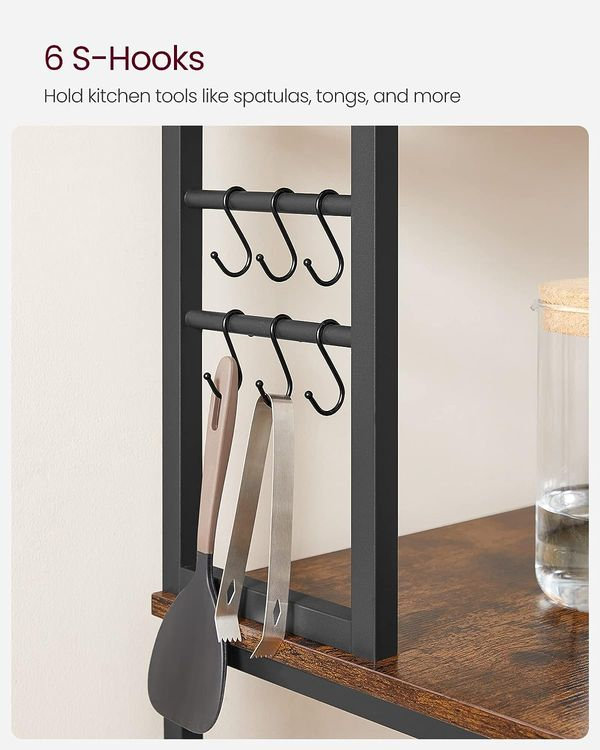 Sofhia 15.7'' Steel Standard Baker's Rack with Microwave Compatibility