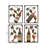 Metal Wine Multi Colored Wall Decor with Grapes Detailing Set