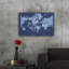 «Blueprint World Map Heart» par Sue Schlabach, art mural en verre acrylique-632325392