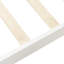 Lit plateforme simple blanc en bois massif avec tête de lit et tête de fabrication