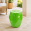 Lemon Resin Accent Stool, 12.6 x 14.17 Inches, Yellow-145543505