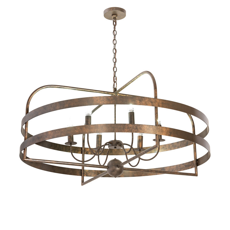 Aldari 6 - Light Dimmable Drum Chandelier