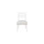 Table ronde extensible avec 4 chaises blanches Ladderback