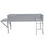 Lit mezzanine en bois avec bureau et DEL, gris-1964640333