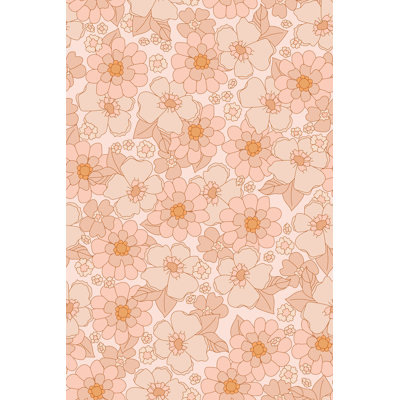 Retro Flower Peel and Stick Wallpaper 