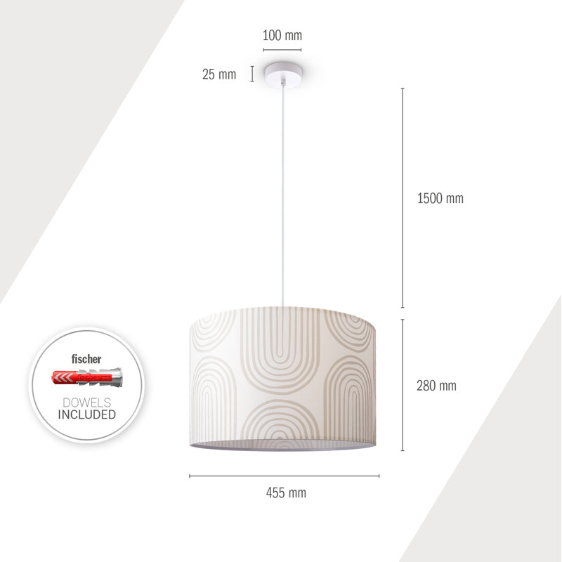 Drum pendant light 1-light Arabi