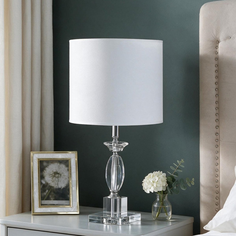 Lampe de table moderne en cristal taillé 23,25 po Emmil