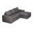 99-Inch L-Shaped Corduroy Sectional Sofa with Chaise, Three Pillows, and No Assembly Required for Modern Living Spaces-744205052