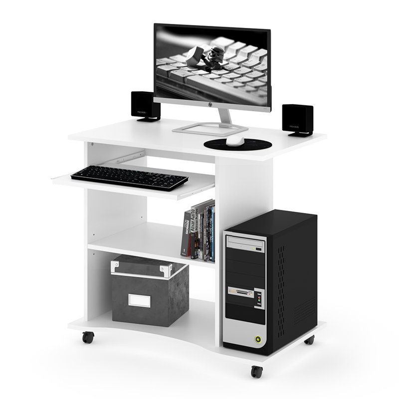 Rawald Computer Desk, White