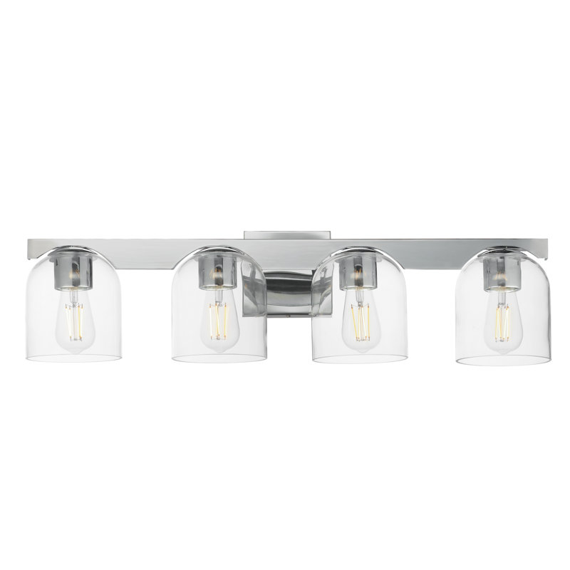 Éclairage pour meuble-lavabo à 4 lumières à intensité variable Galena, Chrome poli