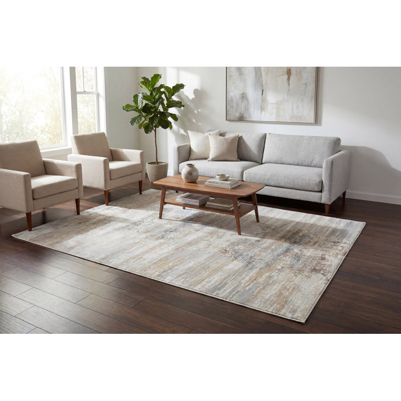 Clarissa 5.3X7 19901-890 BEIGE/GREY, Rectangle 5'2" x 7'