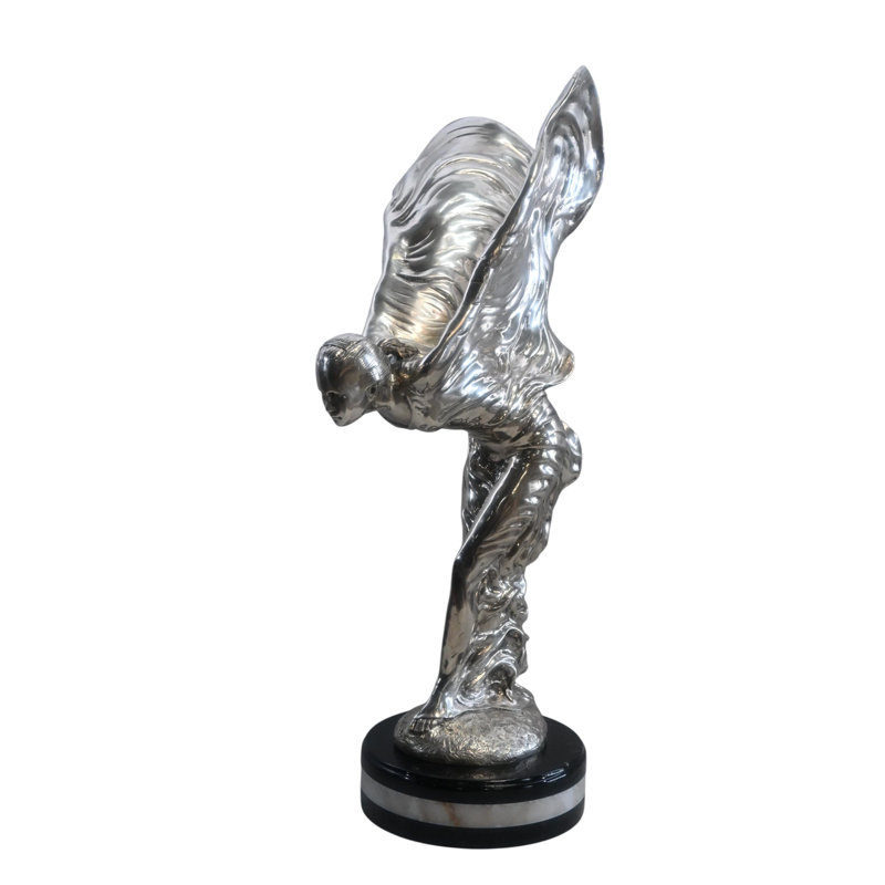 Sculpture Spirit of Extase bronze argenté Rolls Royce 10 po x 15 po x H 24 po