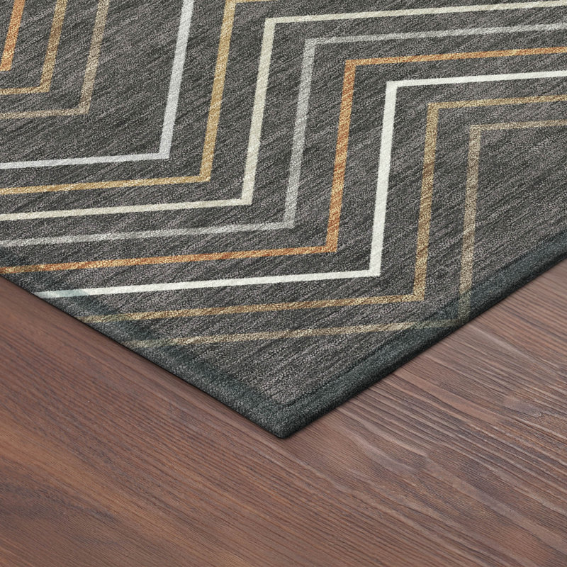Machine Washable Indoor/Outdoor Chantille ACN2392 Stripes Rug, Rectangle 9' x 12'