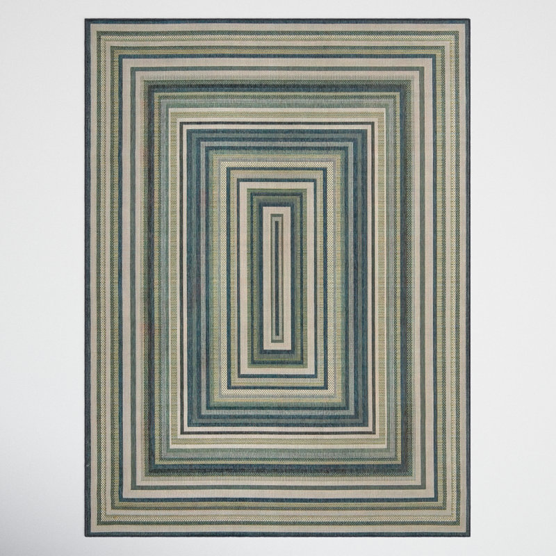 Tavion Geometric Indoor / Outdoor Rug, Rectangle 9' x 12'