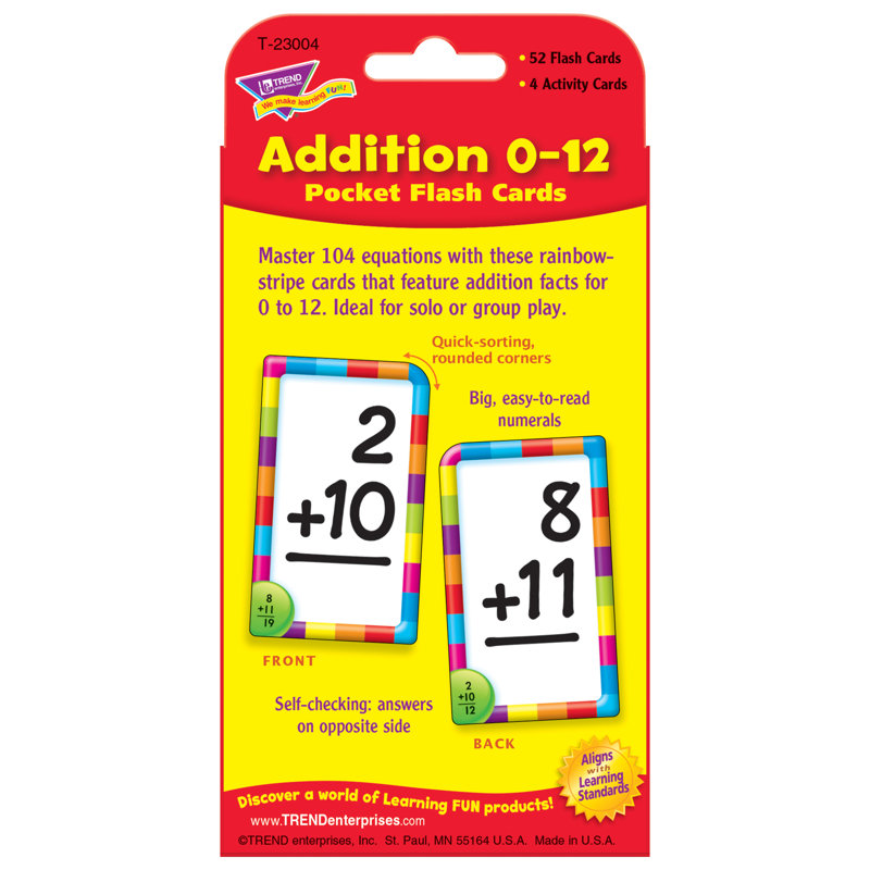 Cartes Flash additionnelles de 0 à 12 pochettes