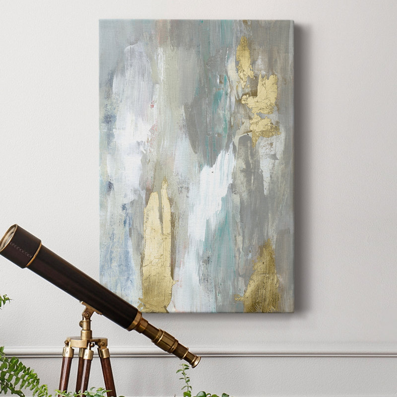 «Textured Neutrals & Gold II», reproduction sur toile tendue, H 36 po x l 24 po x P 1 po