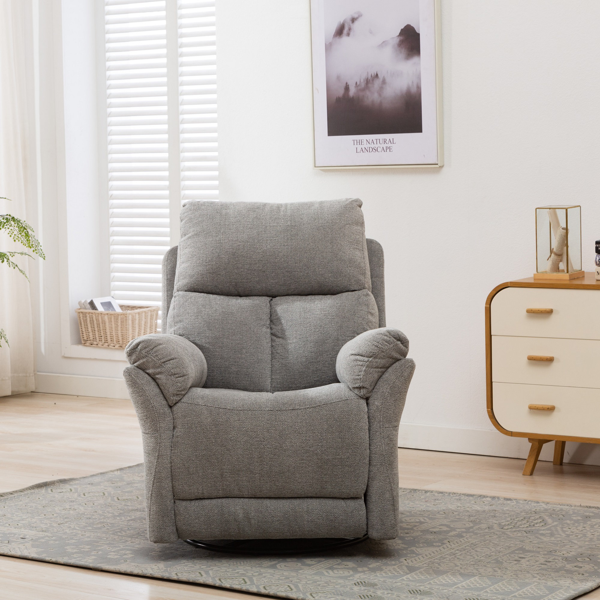 Canora Grey Hawn 28'' Wide Modern and Super Soft Swivel and Rocker Manual  Recliner Chair & Reviews