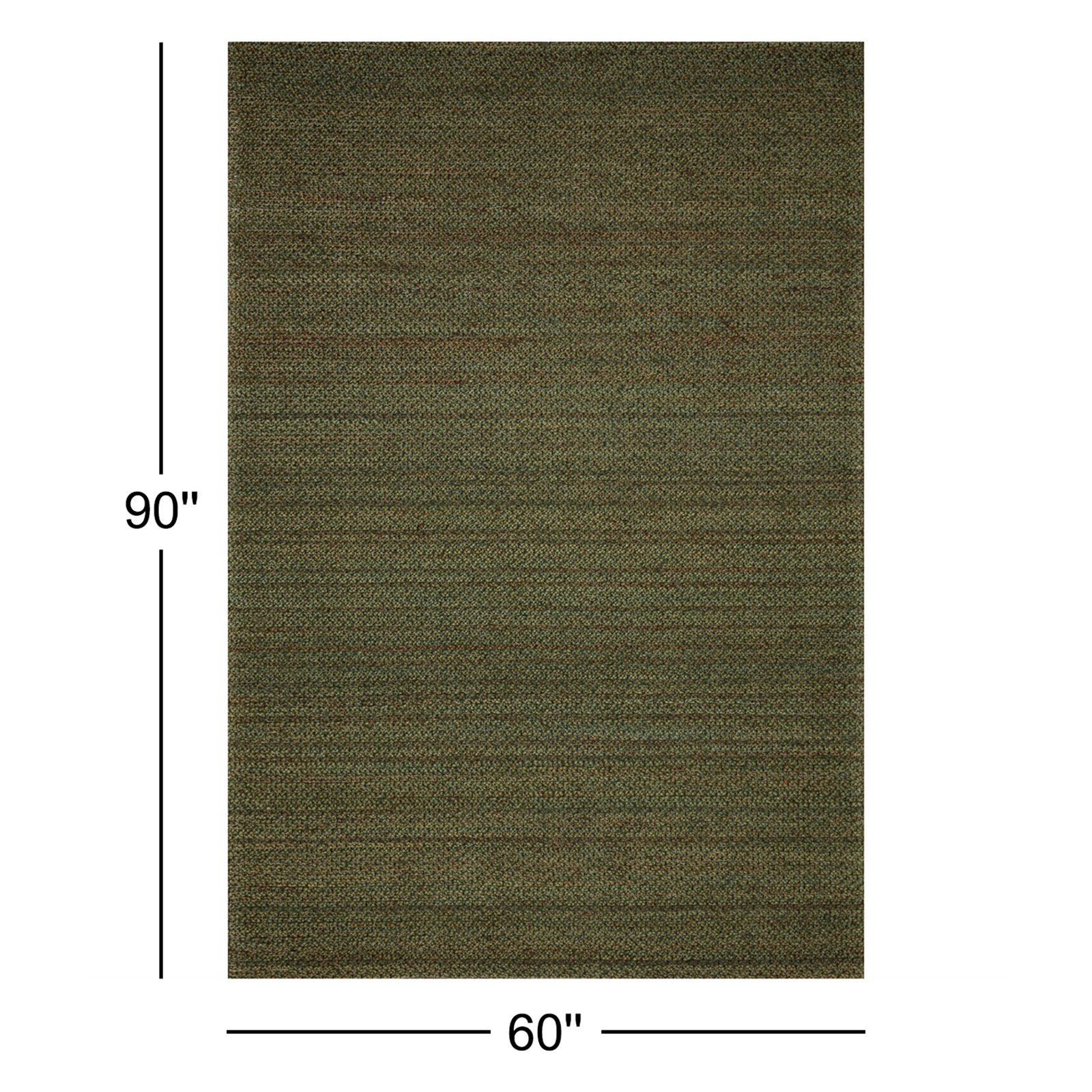 Abisai Handmade Jute / Sisal Green Rug, Rectangle 5' x 7'6"