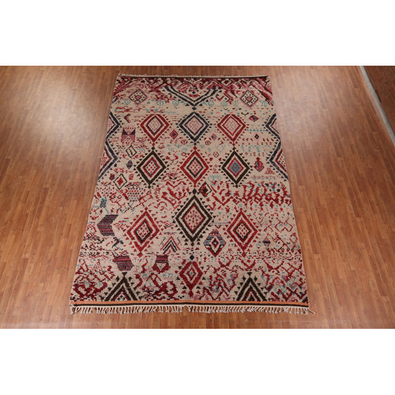 Tapis rectangulaire en coton 12 pi 10 po x 8 pi 10 po One-of-a-Kind