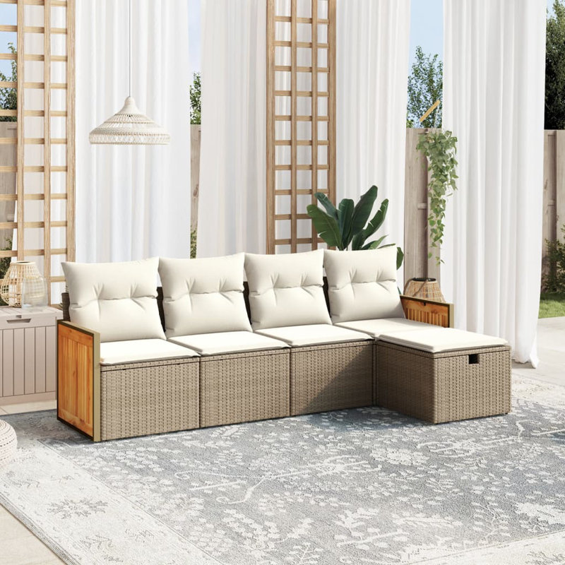 Ensemble de canapé de jardin Vidaxl beige